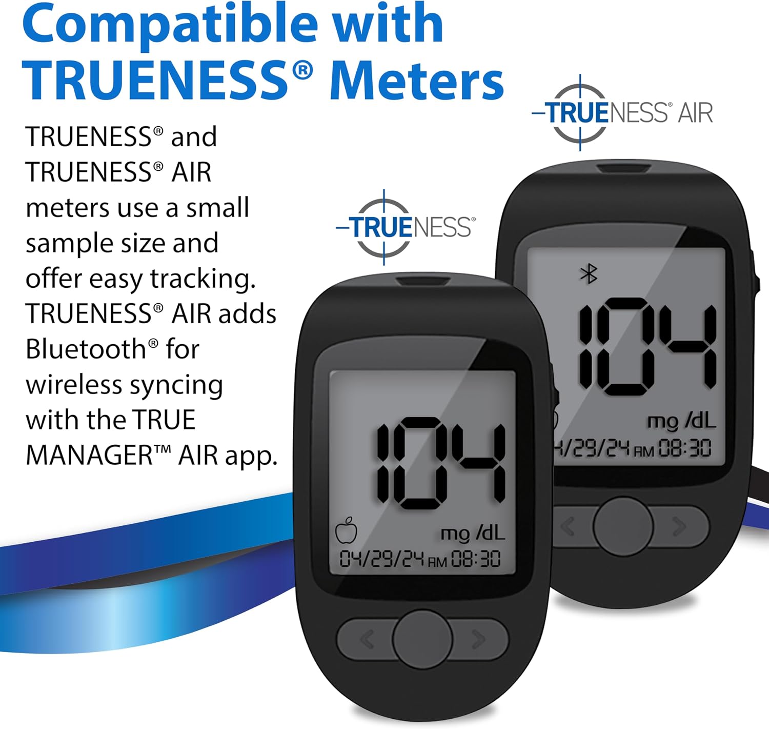 TRUENESS Blood Glucose Test Strips, 50 Count | Blood Glucose Test Strips Compatible with TRUENESS Family of Self Monitoring Blood Glucose Meters, Fast 5 Second Results