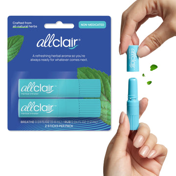 Allclair Nausea Relief Inhaler for Motion & Morning Sickness – Fast-Acting, Non-Drowsy, Natural Alternative to Pills & Patches, Travel Essential (2 Inhalers) Allclair buy supplements Au