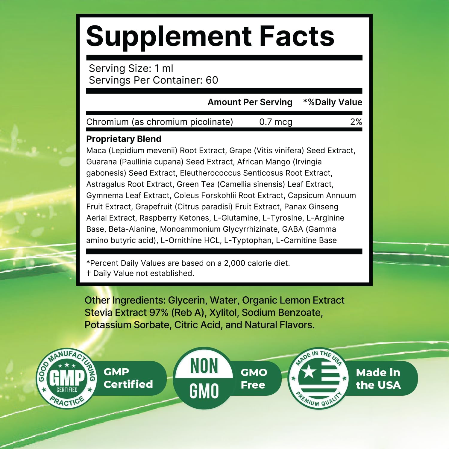 Flash Burn Drops – Maca, Grape Seed & Green Tea – 40mL, 1 Month Supply | Maca, Grape Seed, Green Tea & Ginseng, plant-based liquid | Non-GMO, Gluten-Free, Dairy-Free, Vegetarian