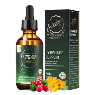 FOTN Lymphatic Drainage Drops - Organic Herbal Supplements - Echinacea | Elderberry | Astragalus | Burdock | Calendula | - Immune Support, Lymphatic Detoxd&Cleanse, 2 fl oz FOTN buy supplements Au