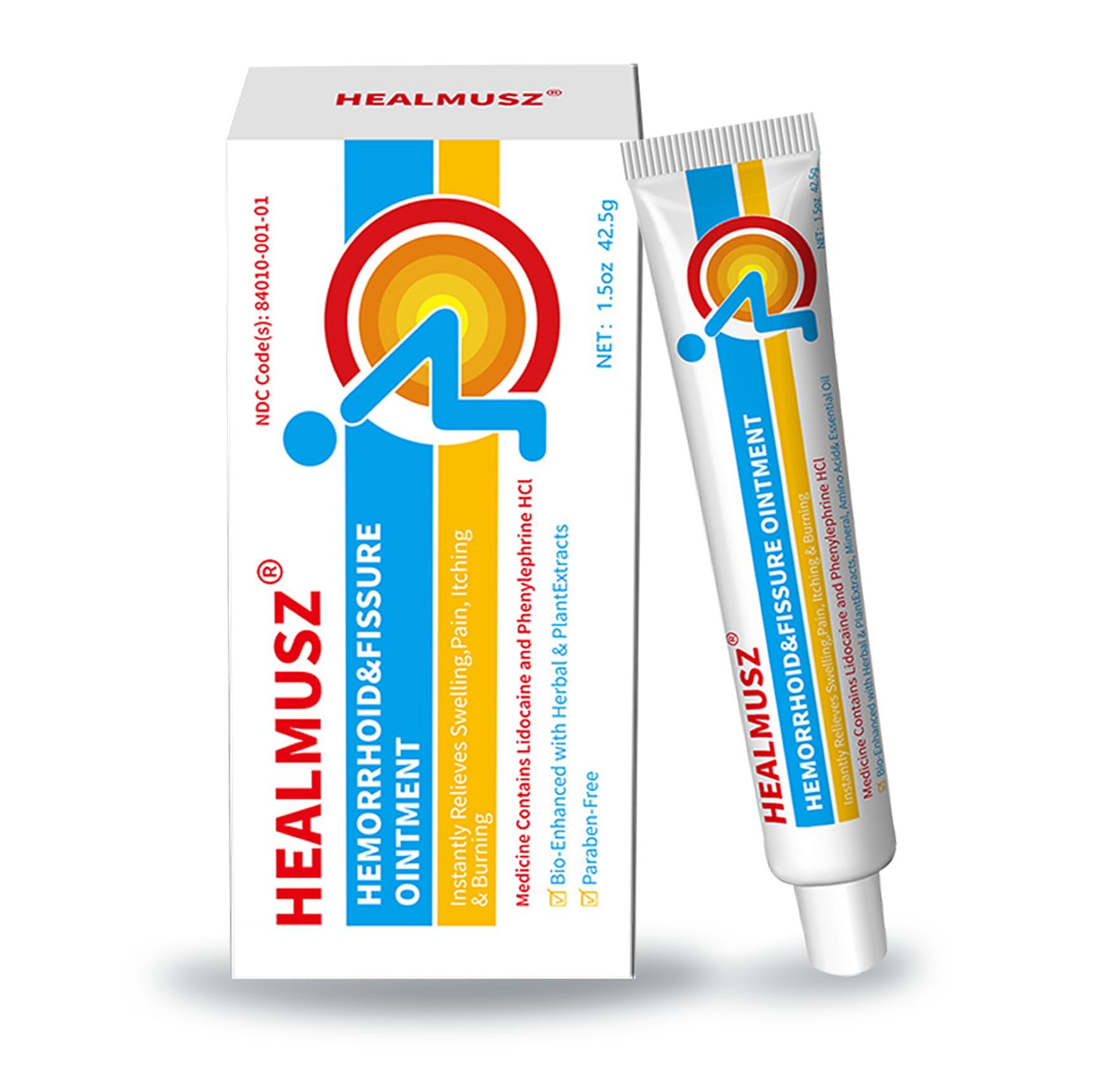 HEALMUSZ Hemorrhoid & Fissure Ointment,with 4% Lidocaine and Phenylephrine HCl,Fast Relief for Pain, Swelling, Discomfort & Itching | 1.5 oz HEALMUSZBuy Supplements Australia