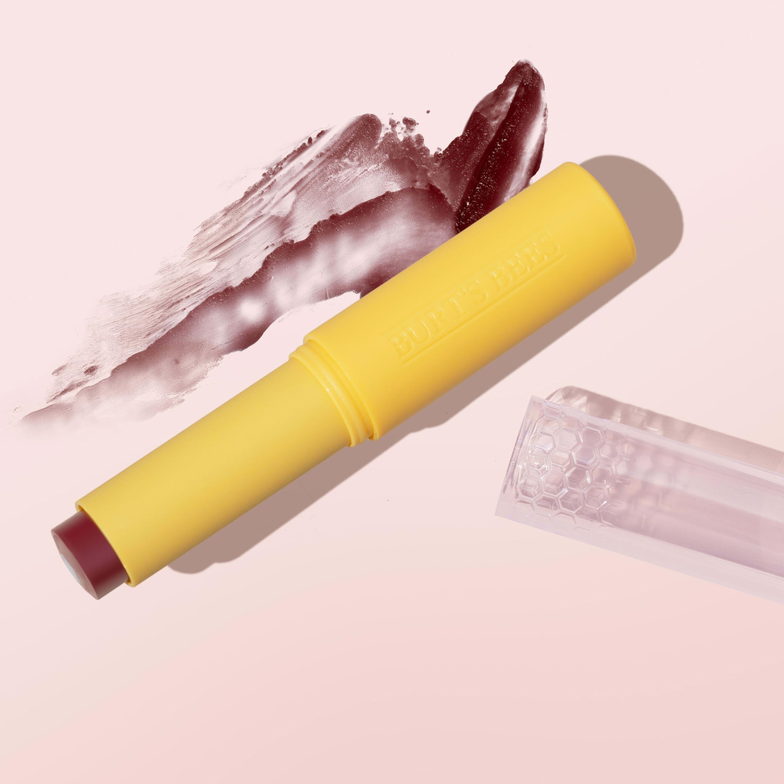 Burt’s Bees Tinted Boosted Balm, Misty Mauve, Hydrating Tinted Lip Balm with Vitamin C, E, and F Core, 24 Hour Lip Moisturizer