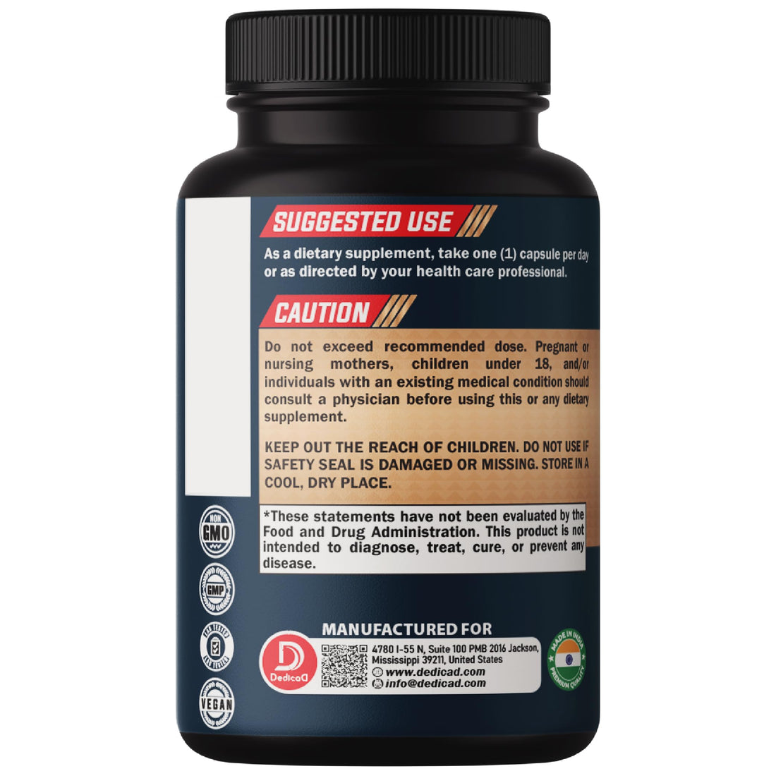 Supplement bottle labeled 'KAVA' with branding on a white background