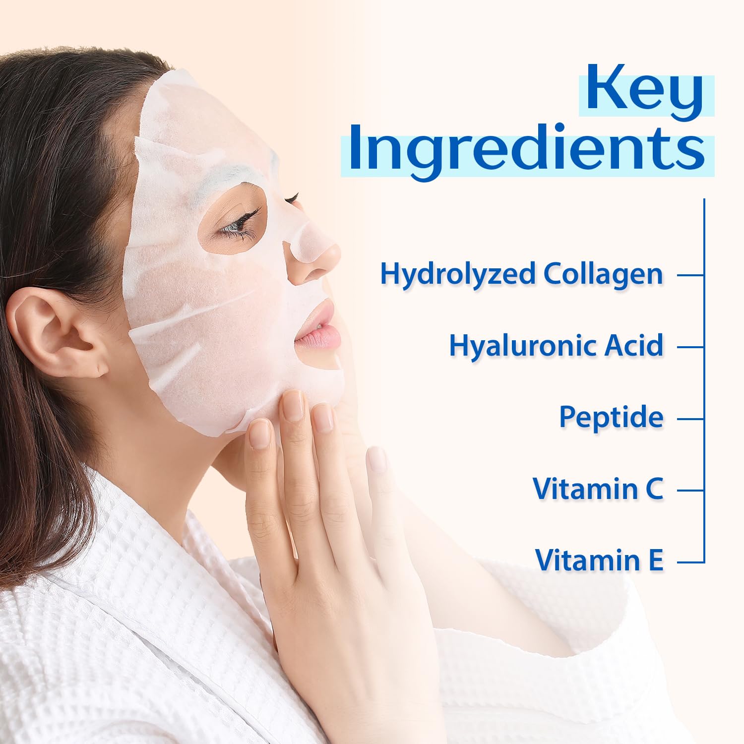 Ebanel Bundle of Gentle Exfoliating Face Scrub Peeling Gel 4.12 Oz, and 15 Pack Collagen Face Mask