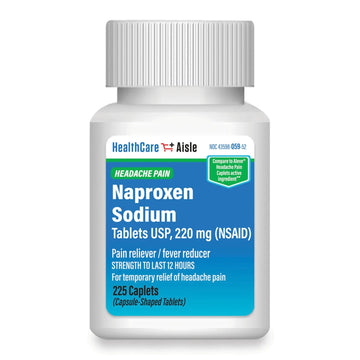 HealthCareAisle Naproxen Sodium, 220 mg - 225 caplets - Headache Pain Reliever, Up to 12 Hours of Relief HealthCareAisleBuy Supplements Australia