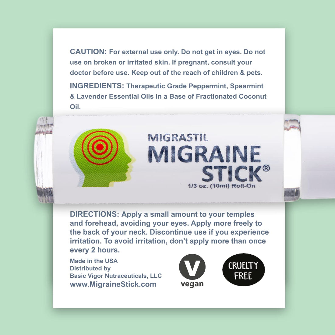 Migraine Stick & Migrastil Migraine Relief Capsules Bundle Basic VigorBuy Supplements Australia