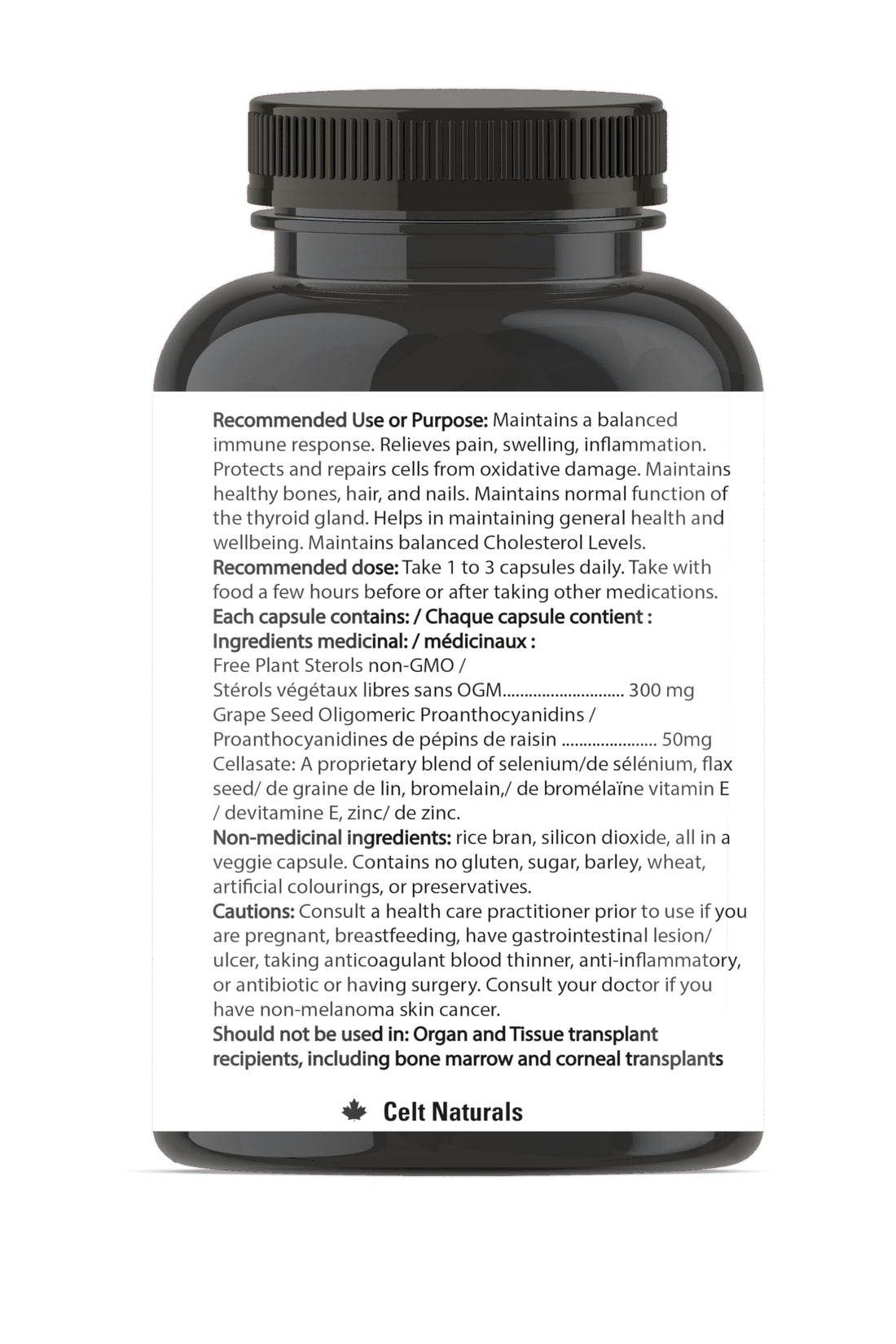 Celt Immunocare 60 v-caps - Potent Seasonal Allergy Blend - Adult Immunity Support - Cholesterol Modulator - Plant Sterols Ultra Strength - 7 Key Immunity Enhancing Ingredients Celt Immuno-CareBuy Supplements Australia