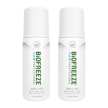 Biofreeze Professional Pain Relief Roll On, Knee & Lower Back Pain Relief, Arthritis Pain Reliever, Neck Pain Relief, Cooling Joint Pain Relief, Roll-On Menthol Gel 3 Fl Oz (Pack of 2) BiofreezeBuy Supplements Australia