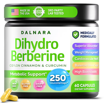 Dalnara Dihydroberberine Capsules 250mg, 60 Count - Supports Metabolic Wellness & Balanced Energy, Non-GMO,Dihydroberberine Supplement DalnaraBuy Supplements Australia