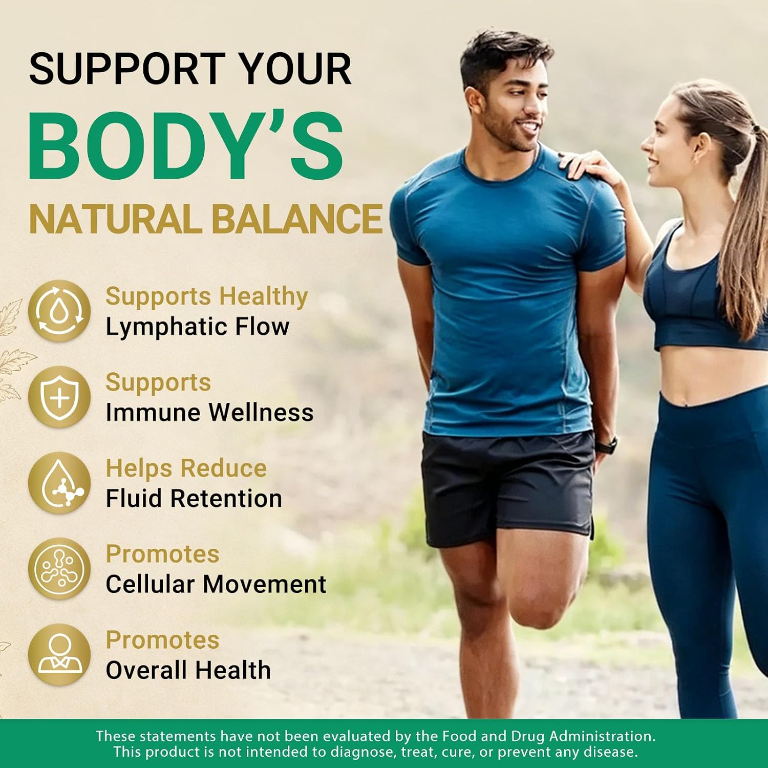 Lymphatic Support Capsules,Lymph Drainage Support Women & Men | With Echinacea, Dandelion, Burdock, Cleavers, Immune Support, Cleanse & Detox, 90 ct