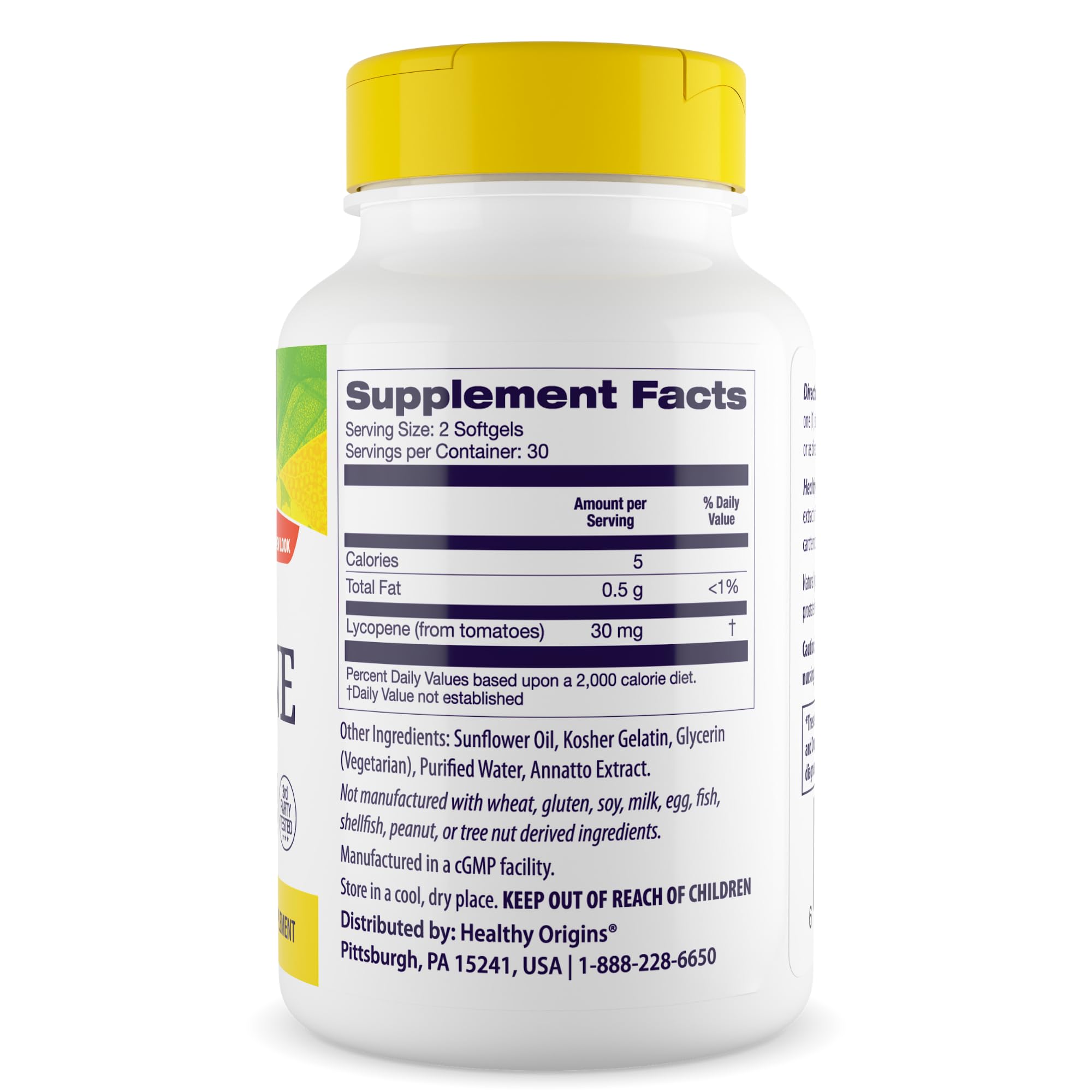Healthy Origins Lycopene 15 mg, Natural Tomato, 180 Softgels