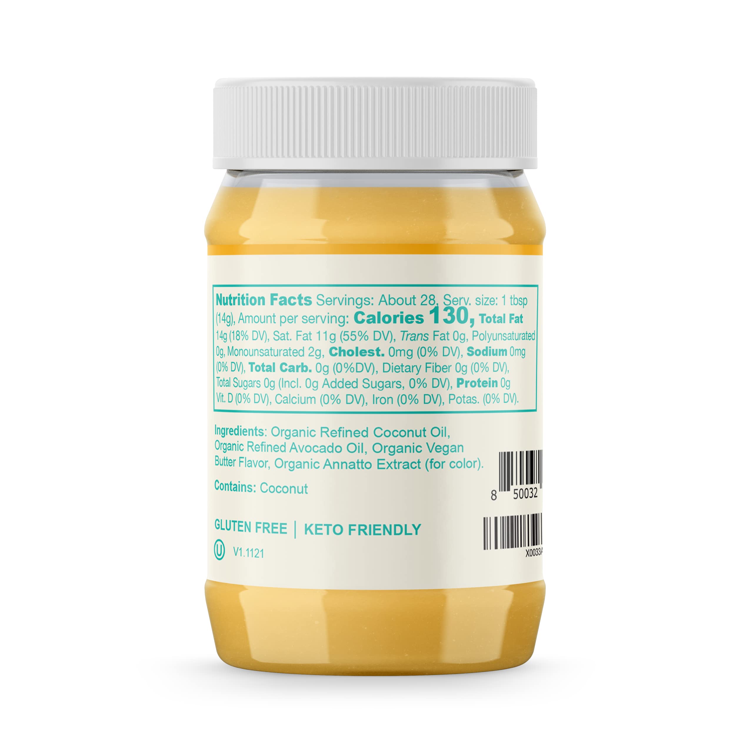 Livlo Organic Vegan Ghee - Plant Based Butter - No Refrigeration Necessary - Dairy, Soy Free, and Gluten Free Substitute to Ghee and Butter - 14 oz.