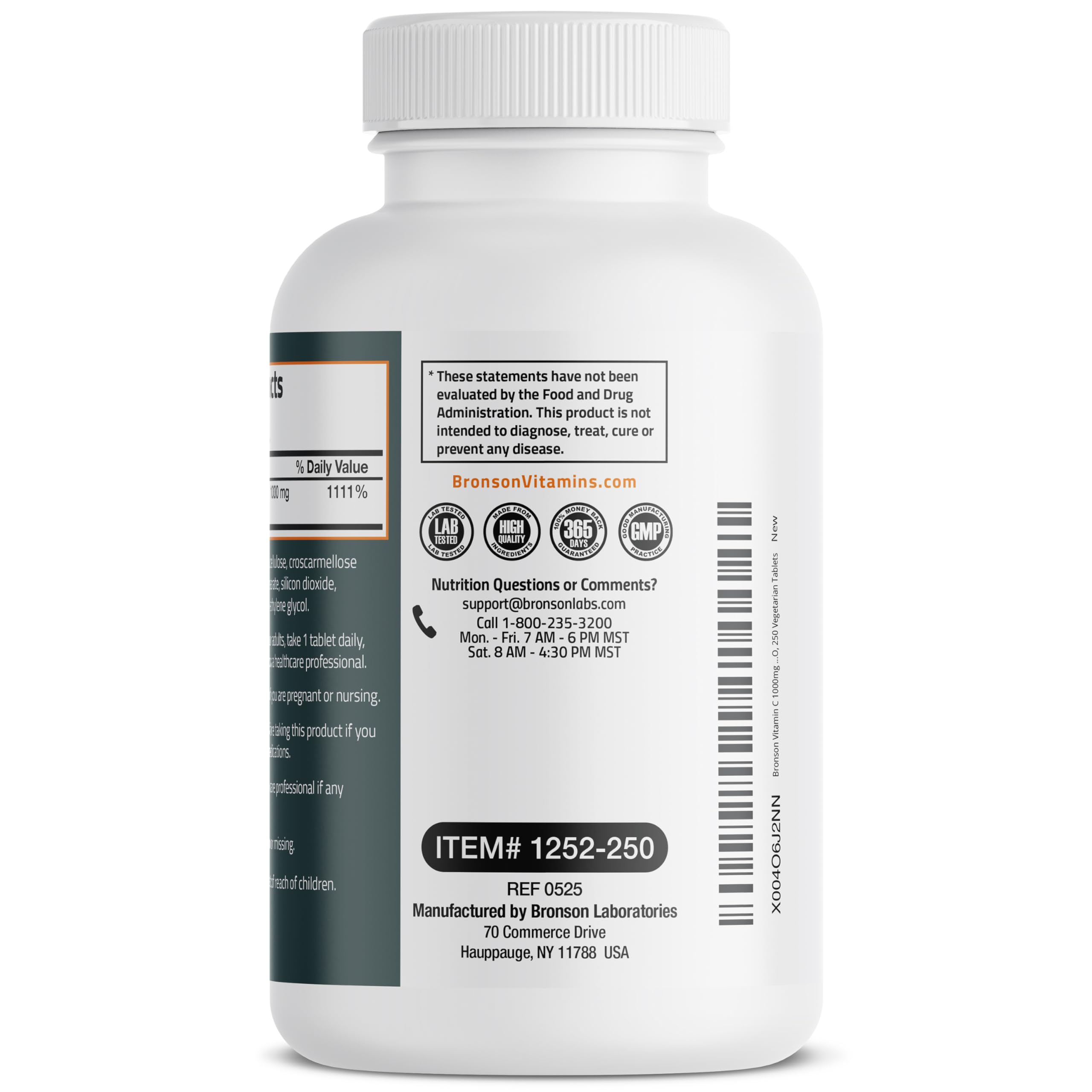 Bronson Vitamin C 1000mg Extra Strength, Supports a Healthy Immune System, High Potency, Non-GMO, 100 Vegetarian Tablets