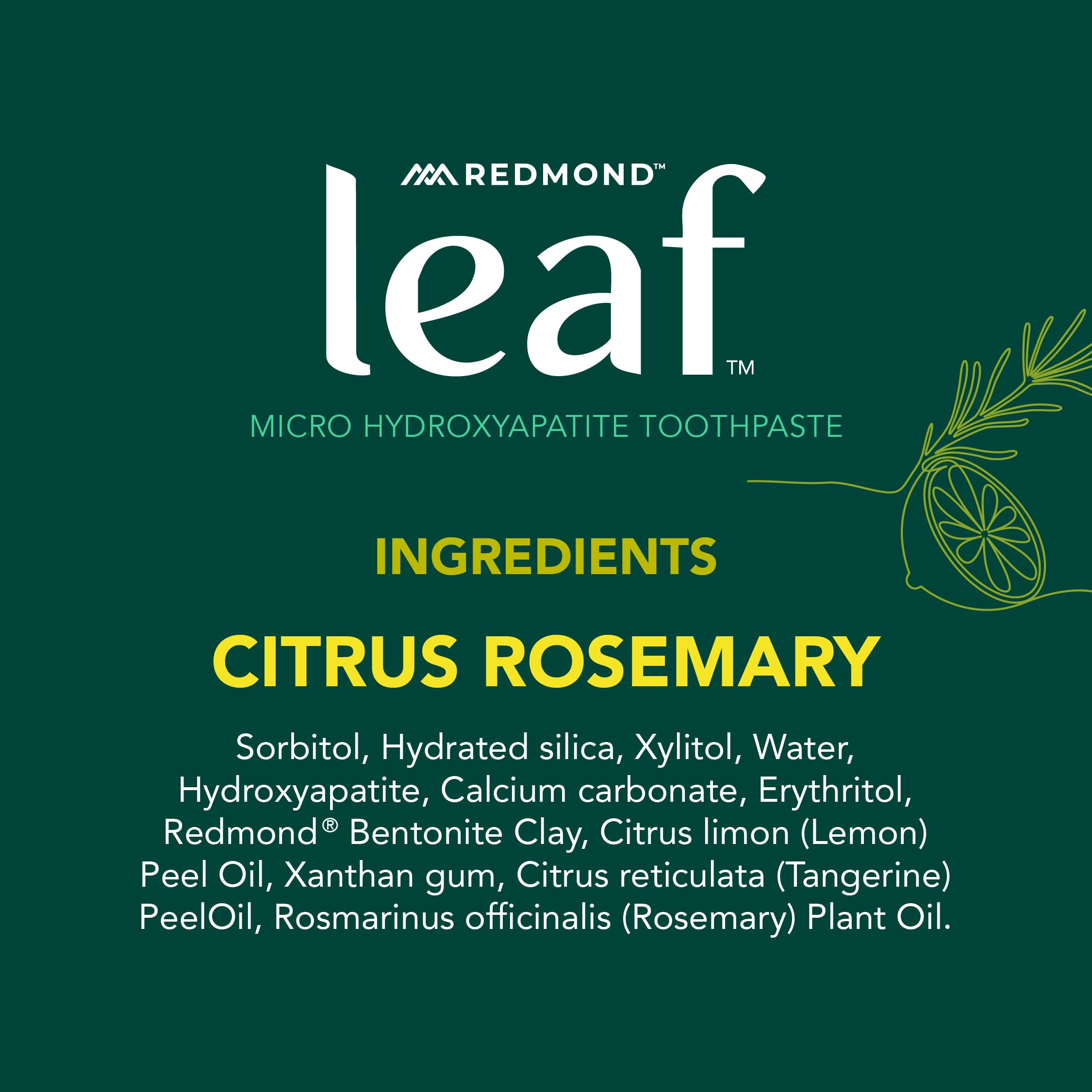 REDMOND Leaf Micro Hydroxyapatite Toothpaste Tube (Variety Pack)