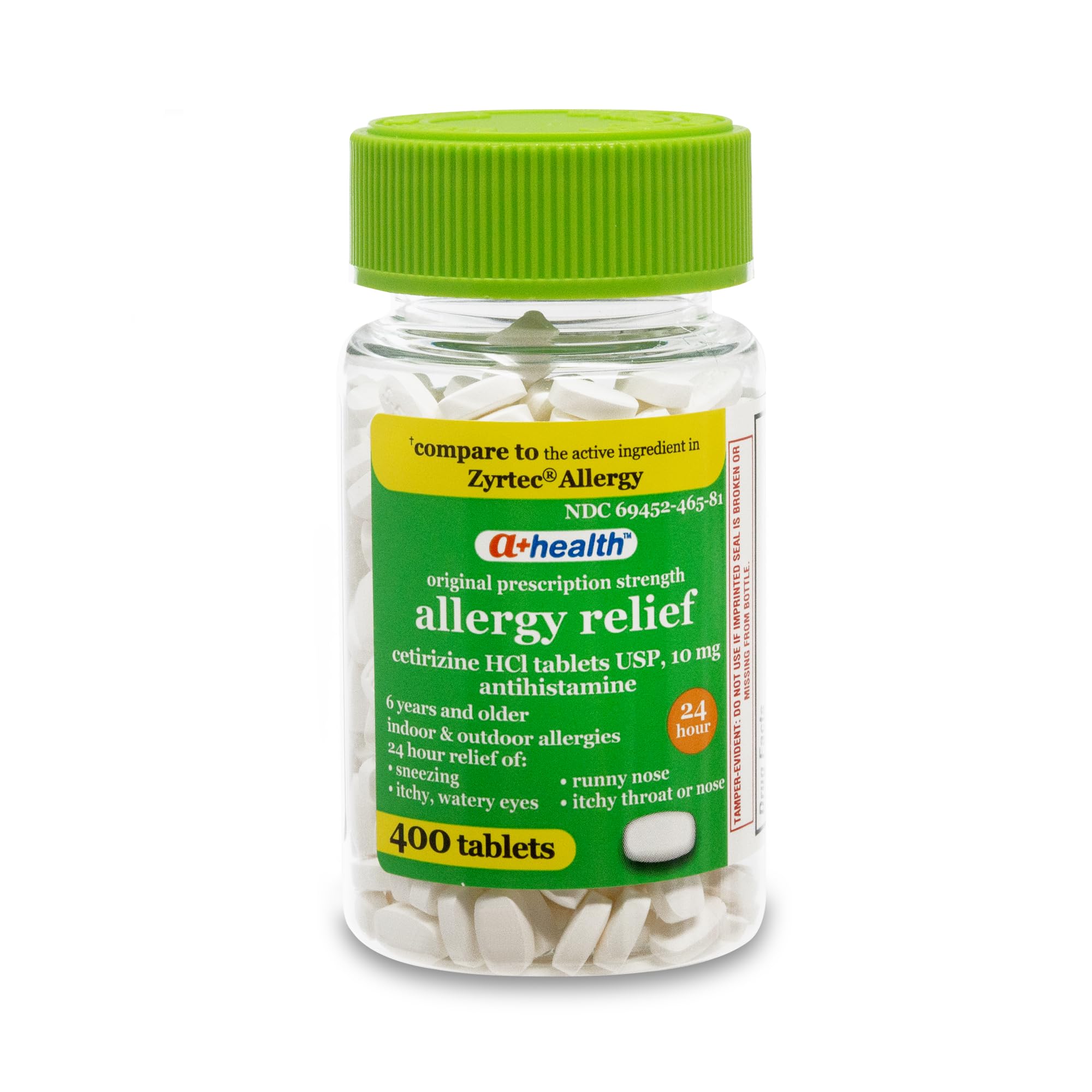 A+Health Cetirizine HCl 10mg Tablets, 24 Hour Allergy, Antihistamine, Indoor & Outdoor Allergies, Relief from Sneezing, Itchy Throat, Watery Eyes, 400 Count A+Health buy supplements Au
