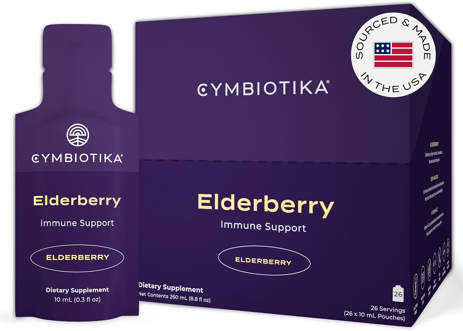 CYMBIOTIKA Liposomal Elderberry with Vitamin E for Immune Support