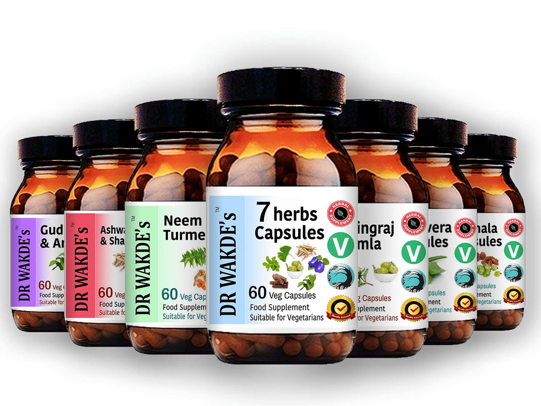 Bottle of Dr Wakde's Moringa Capsules on a white background
