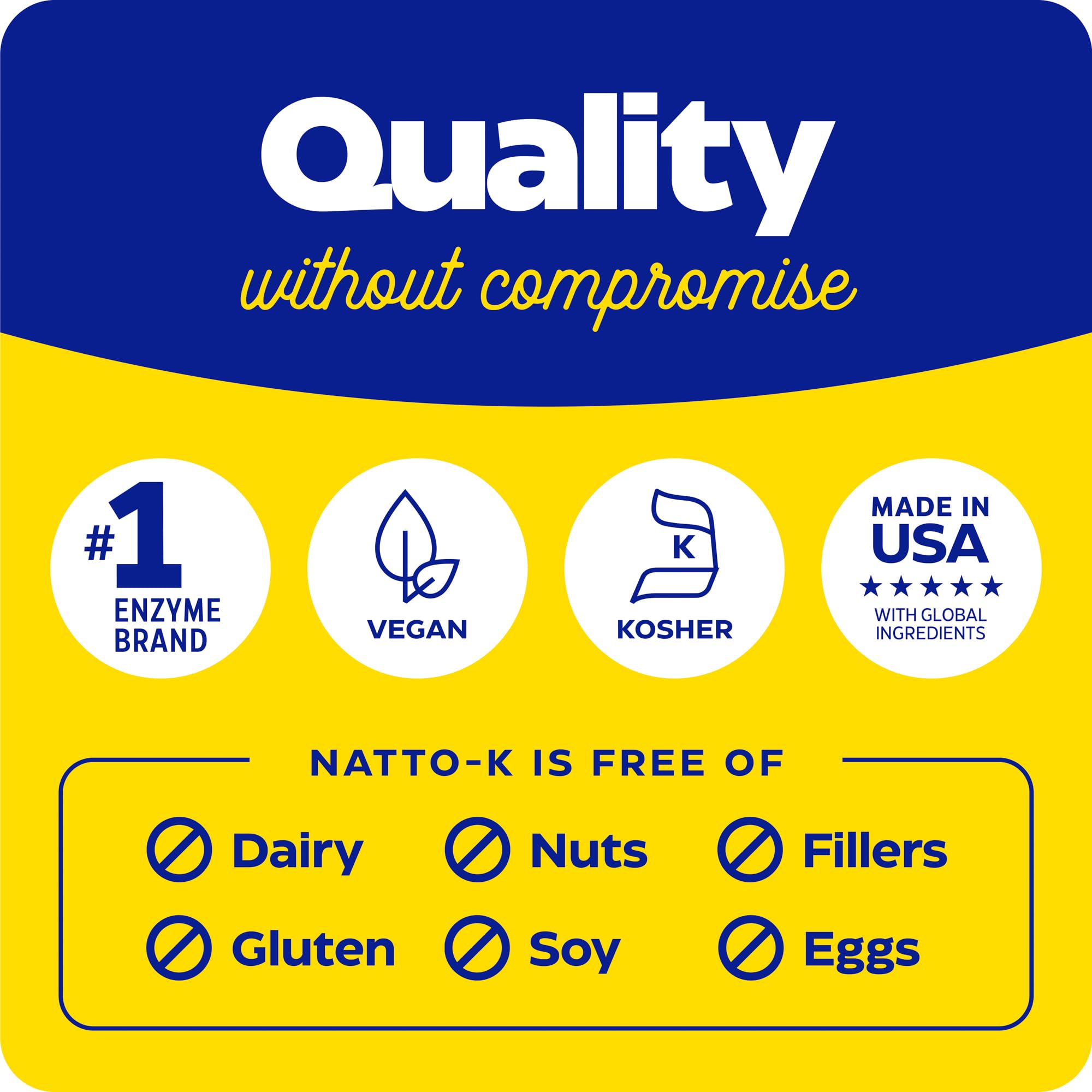 Enzymedica Natto-K Capsules, Vegan, Gluten Free, Kosher - 90 Capsules