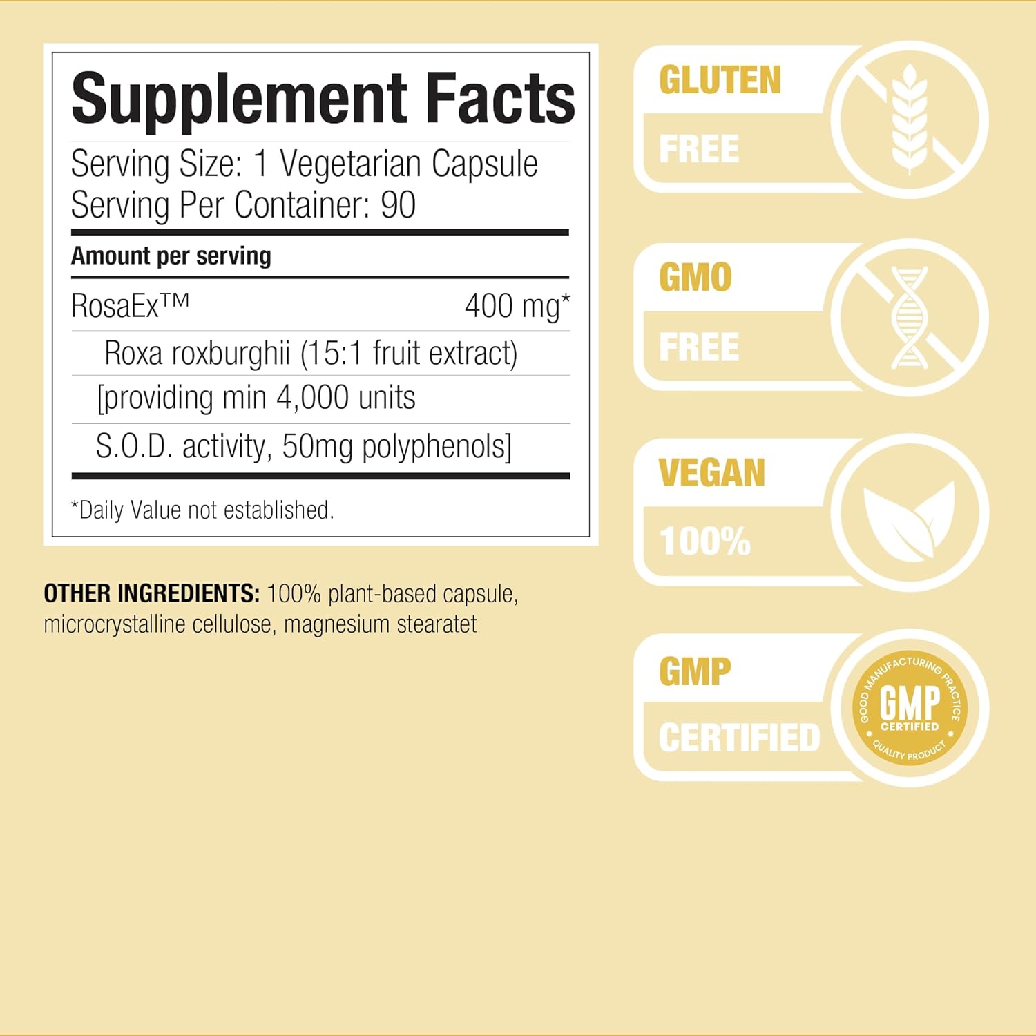 Superoxide Dismutase (SOD) Supplement Capsules. High SOD-Like Activity Enzyme for Cellular Aging & Longevity. 100% Vegan. Primary Master Antioxidant for Mitochondrial Support & Internal Skin Radiance