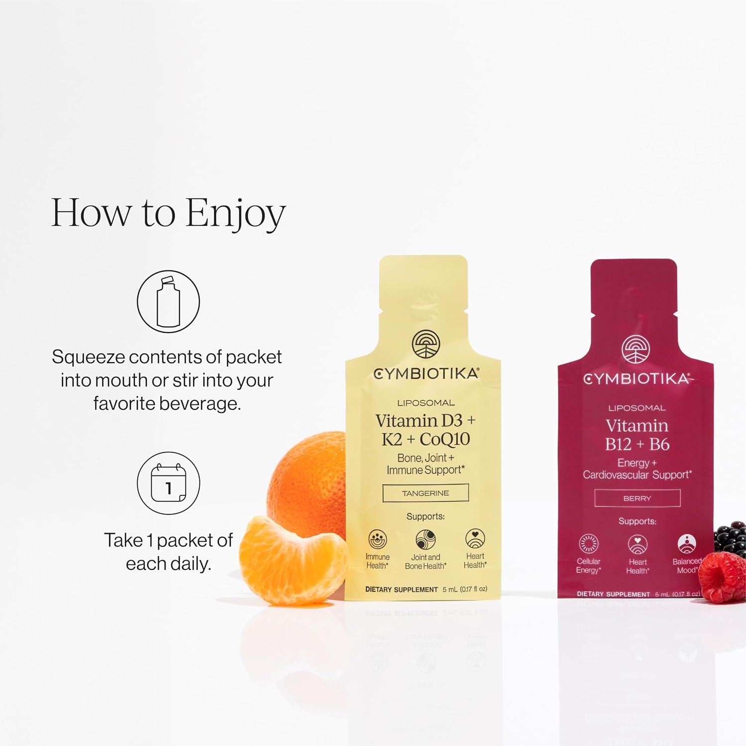CYMBIOTIKA Liposomal B12 + B6 and D3 + K2 + CoQ10 Bundle