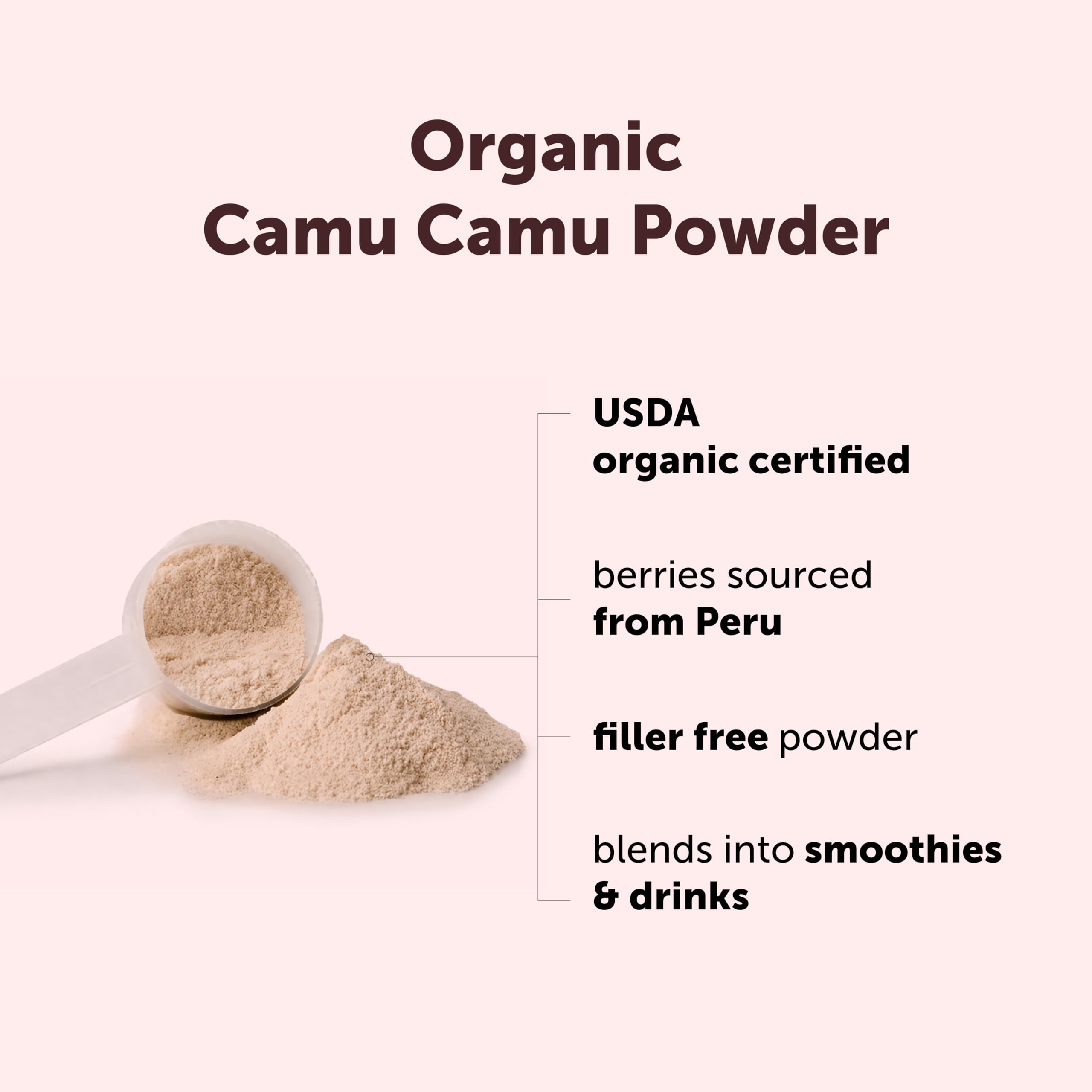 Micro Ingredients Organic Camu Camu Powder, 12 oz | Freshly Harvested Berry | Source of Naturally Occurring Vitamin C | Non-GMO, Vegan Friendly