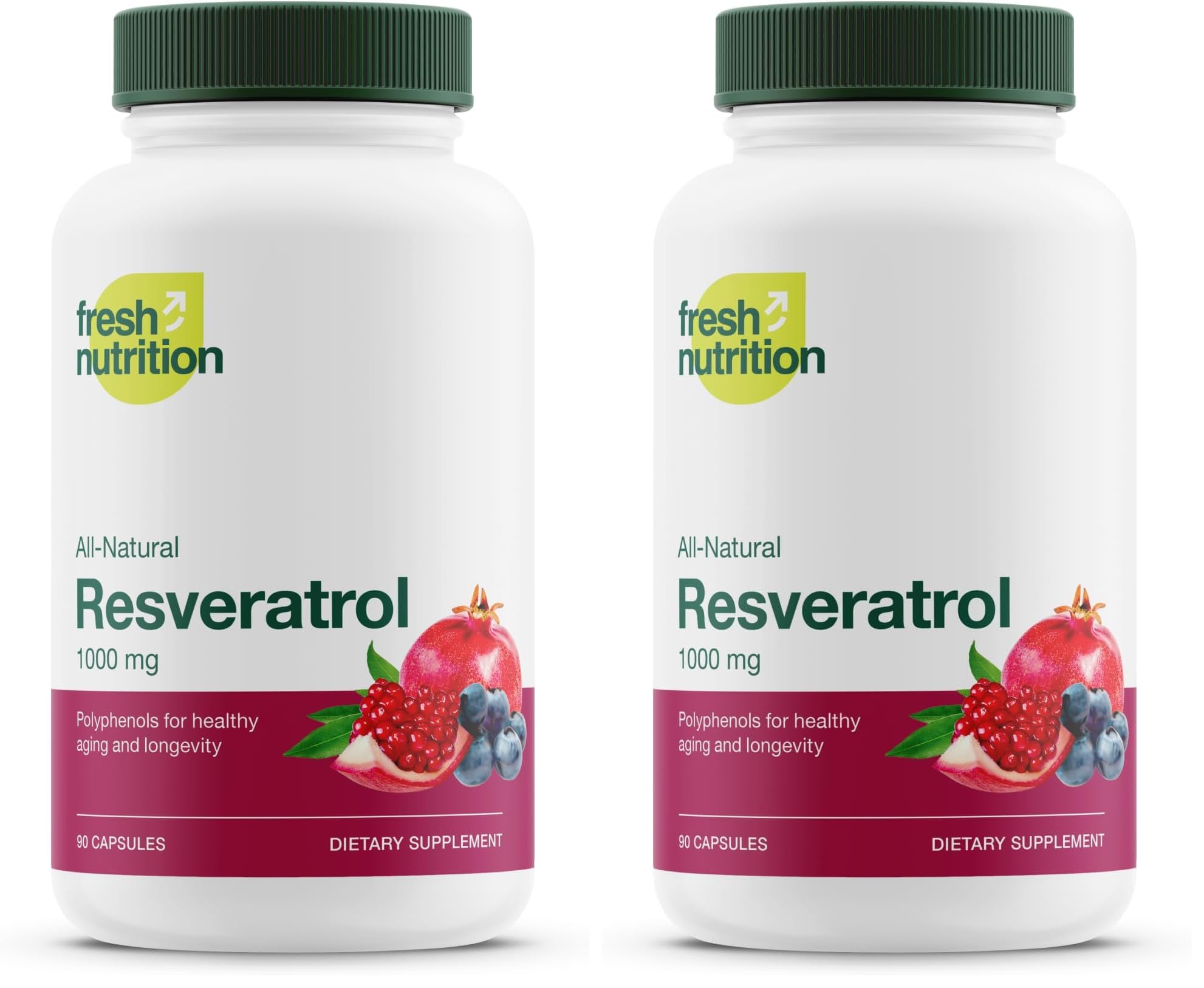 Resveratrol Supplement - Trans-resveratrol Extra Strength 750mg - Natural, Pure and Potent Polyphenols Supplement - Vegan, Non GMO, Gluten-free - 90 Capsules