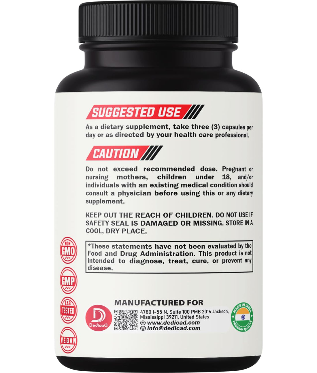 Supplement bottle labeled 'Wormwood, Black Walnut, Whole Cloves' by DedicaD on a white background