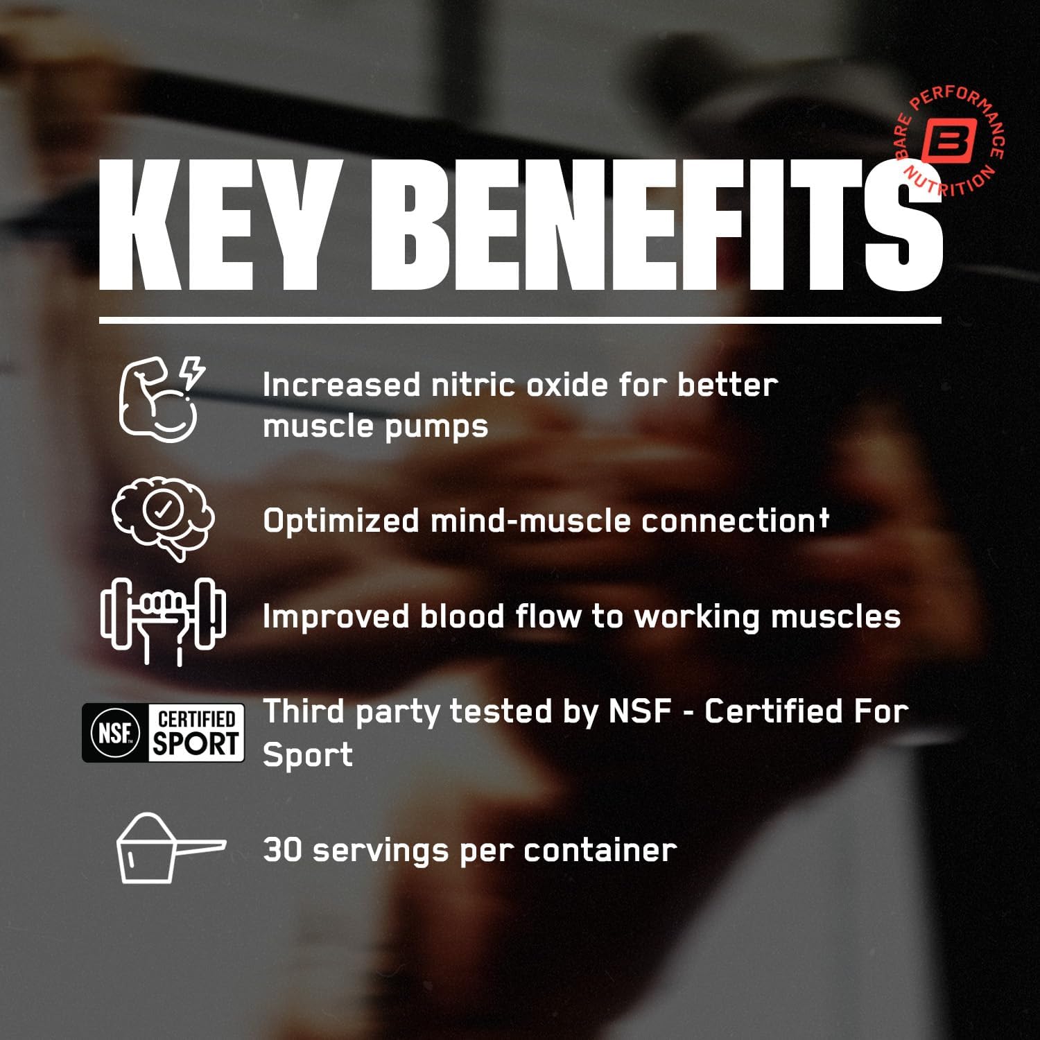 BARE PERFORMANCE NUTRITION, BPN EndoPump Pre-Workout Muscle Pump Enhancer w/L-Citrulline, Increased Blood Flow/Oxygen Transport to Muscles, 30 Servings, Mango