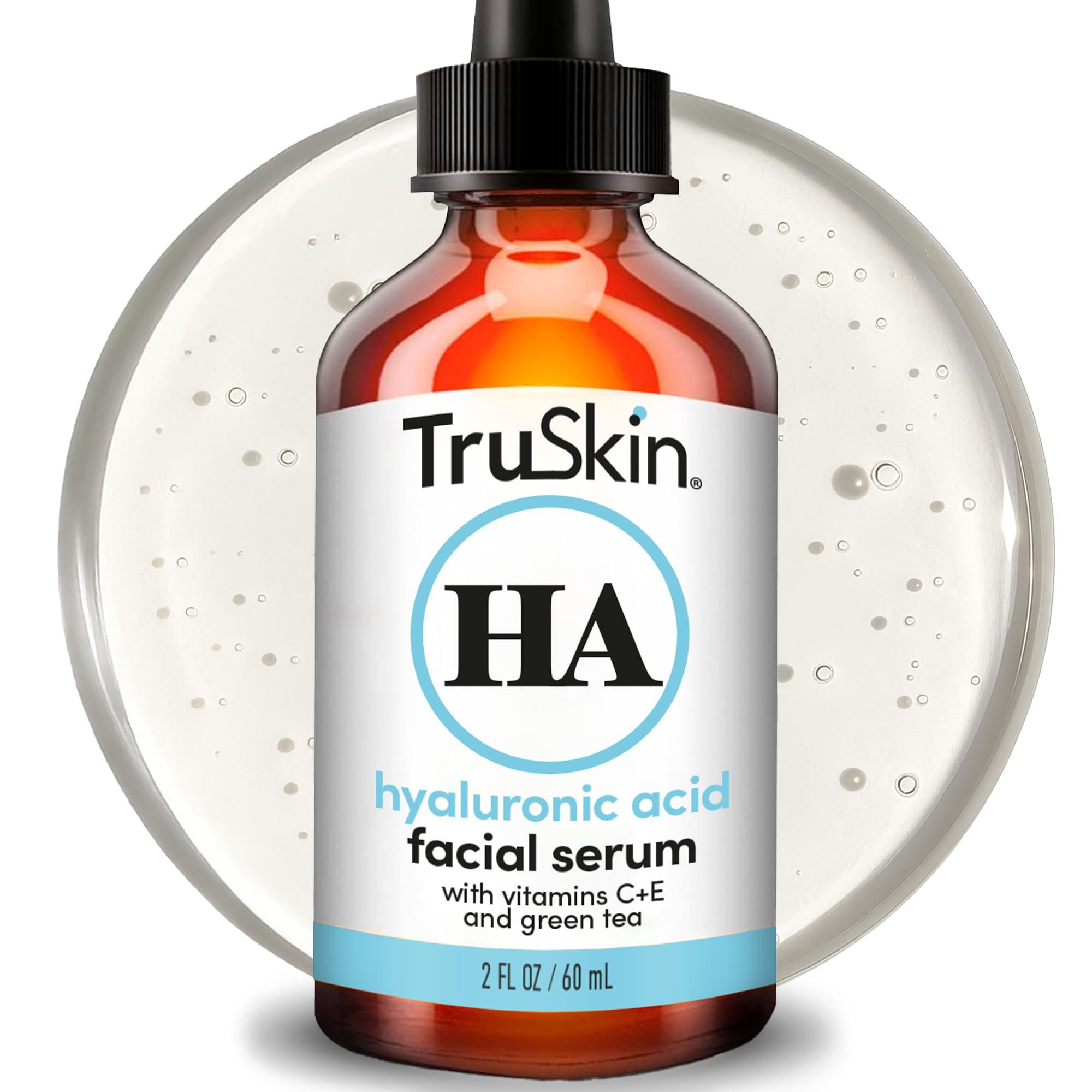 TruSkin Hyaluronic Acid Serum for Face for Hydrated, Plumper Skin, 1 fl oz | With 7 ultra-hydrating ingredients to replenish moisture and leave skin feeling soft, smooth and healthy-looking