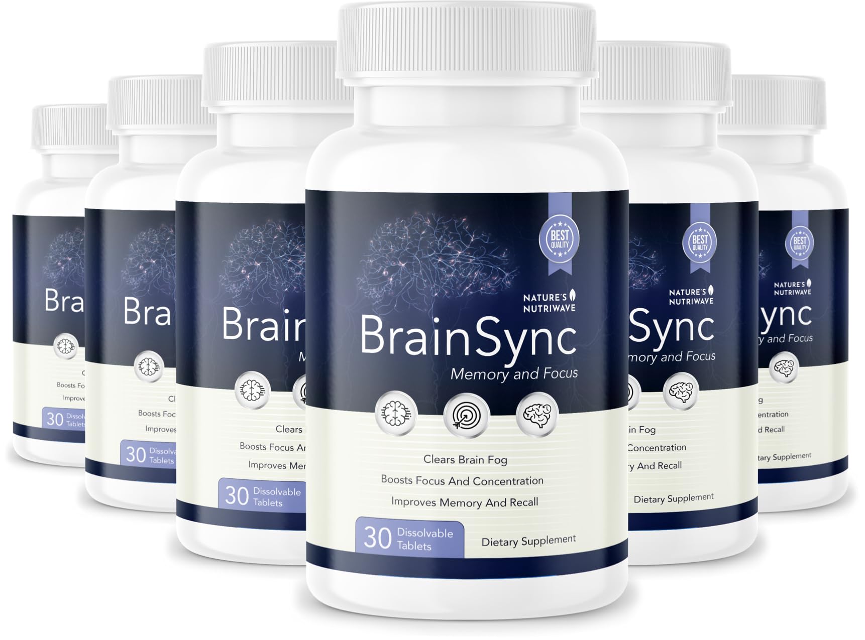 BrainSync – Probiotic Tablets, 3.6 Billion CFU – 30 Ct, 1 Month Supply | Probiotic tablets, 3.6 billion CFU | Easy-to-swallow daily tablet