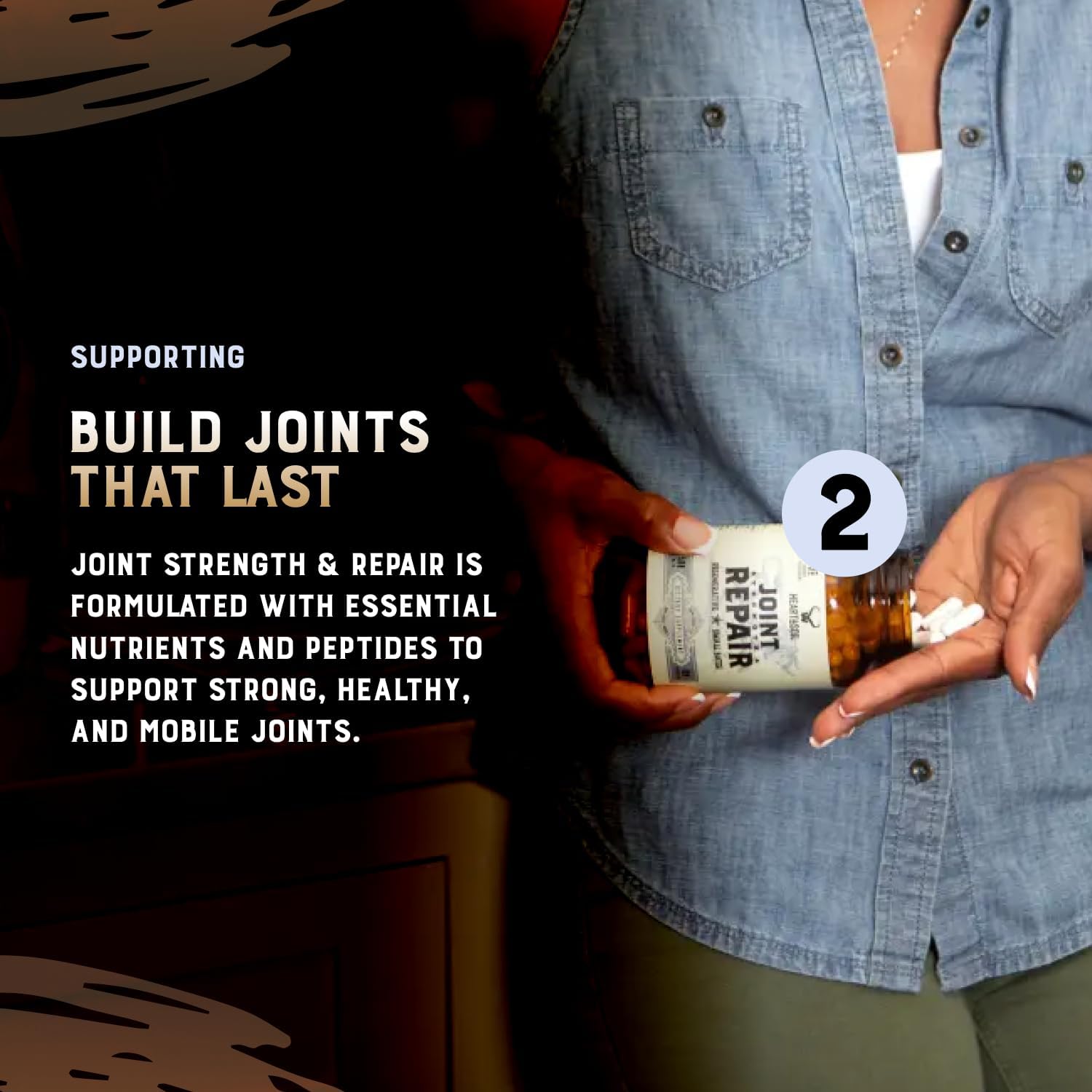 HEART & SOIL Joint & Mobility Stack – 3 Items: Bone Marrow & Liver, Joint Strength & Repair, Skin, Hair & Nails for Full-Body Wellness, Collagen Support, Flexibility, and Recovery