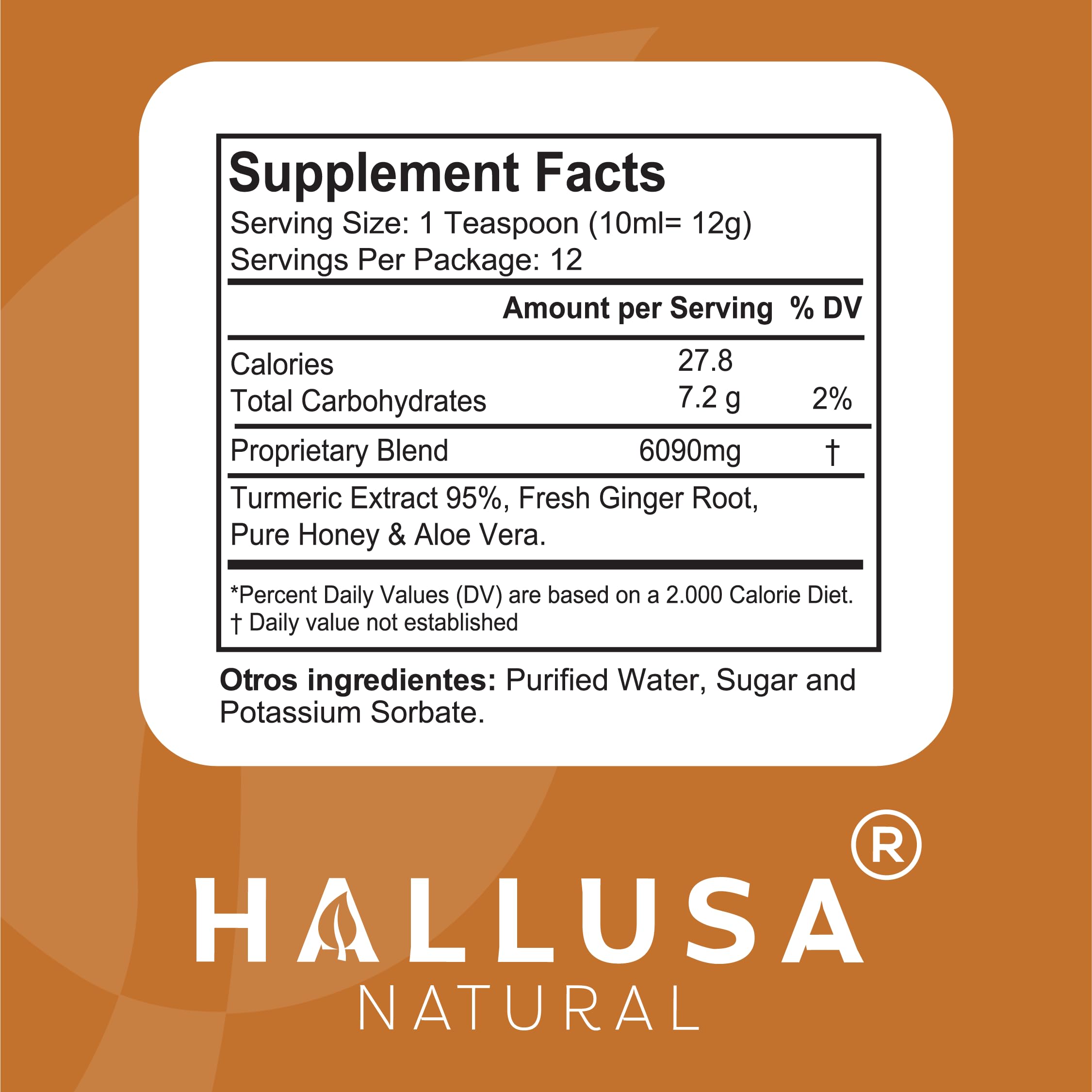 HallSyrup Herbal Supplement for Adults 4 oz – Natural Blend with Turmeric Extract 95%, Fresh Ginger Root, Pure Honey & Aloe Vera – Supports Throat Comfort, Seasonal Wellness & Everyday Vitality