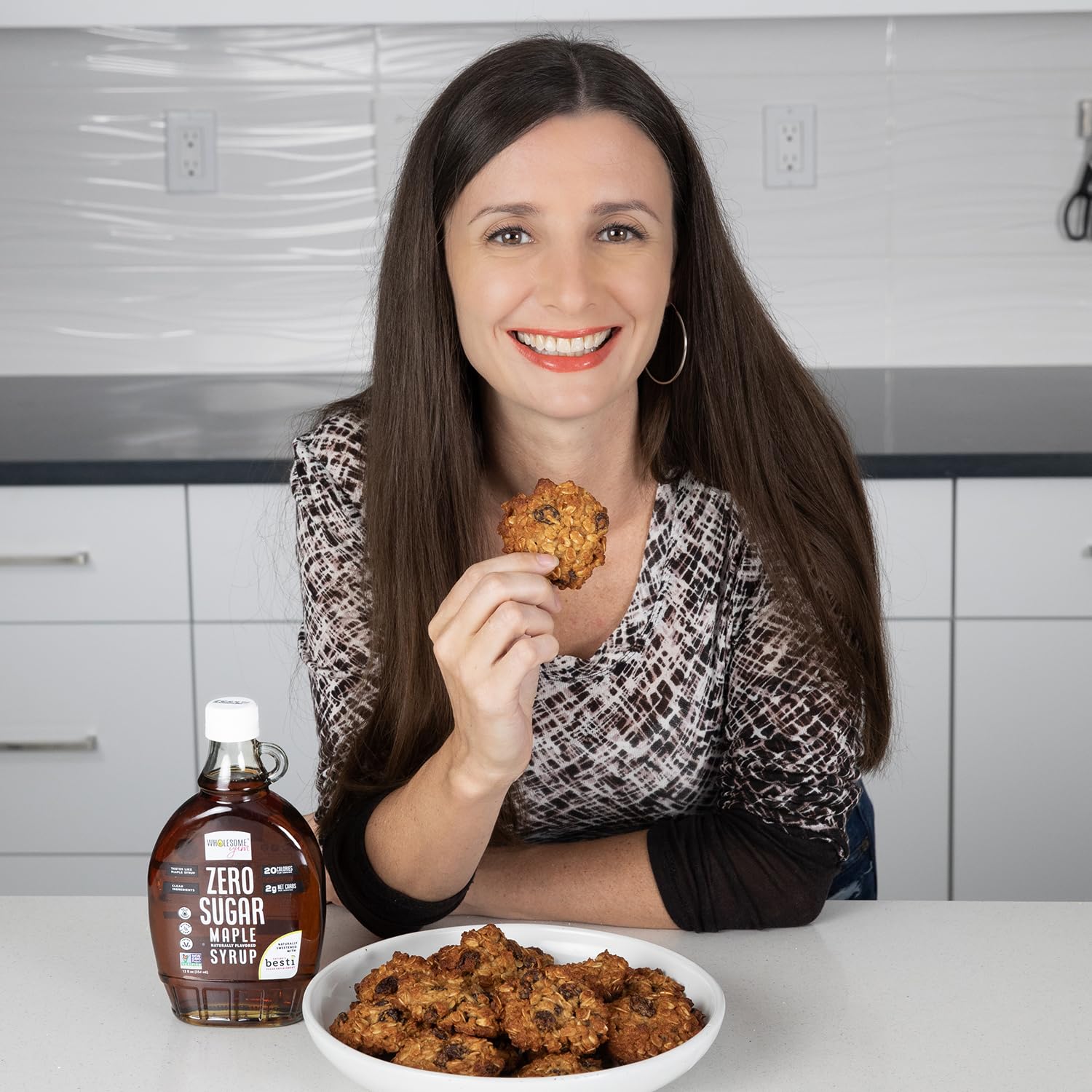 Wholesome Yum Zero Sugar Maple Syrup, Monk Fruit Allulose Keto Maple Syrup | Natural Sugar Free Pancake Syrup. Low Carb, Gluten-Free, Vegan, Non GMO, No Erythritol, No Aftertaste (12 fl oz Glass Bottle)