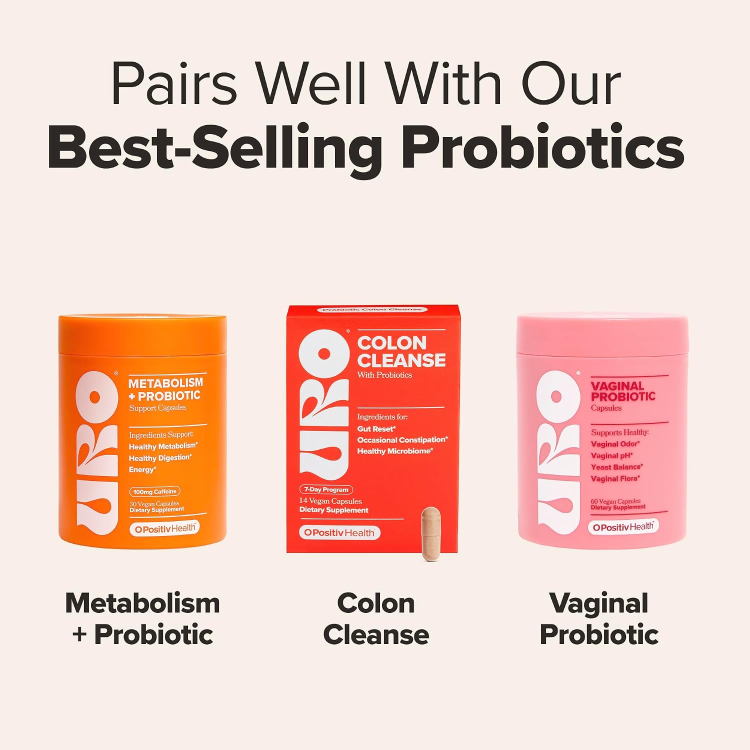 URO Colon Cleanse for Occassional Constipation with Probiotics– 14 Servings