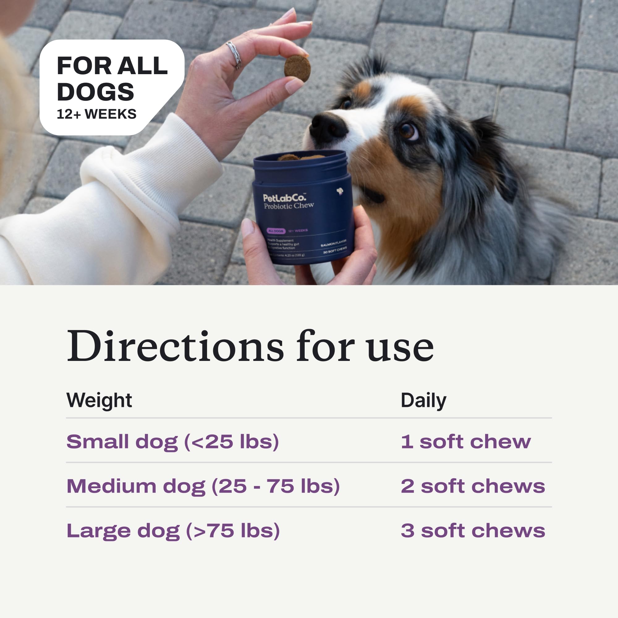 PetLab Co. Probiotic Chews for Dogs, 30 Soft Chews, Salmon | 8-strain probiotic blend with prebiotics to support digestive health, skin and seasonal allergy support