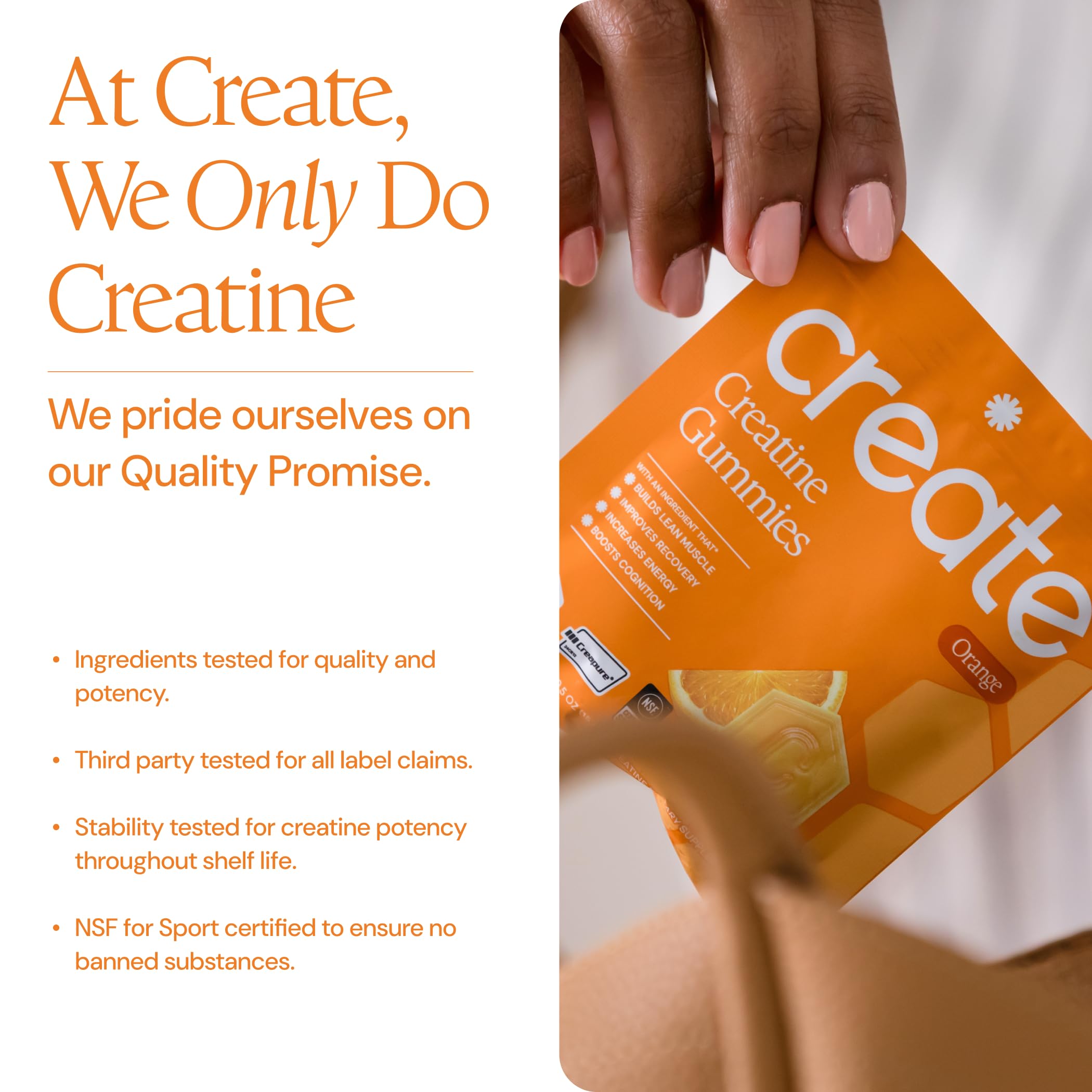 Create Creatine Gummies – Single-Serve Packs – 30ct – Variety Pack | NSF Certified for Sport – Made with Creatine Monohydrate, Vegan & Gluten-Free, Anti-Melting Formula, 3 Gummies per Pack