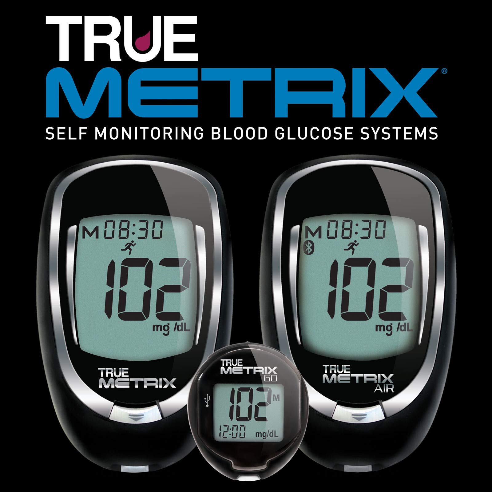 TRUE METRIX Self Monitoring Blood Glucose Test Strips, 100 Count | Blood Glucose Test Strips Compatible with TRUE METRIX Family of Self Monitoring Blood Glucose Meters, Value Pack