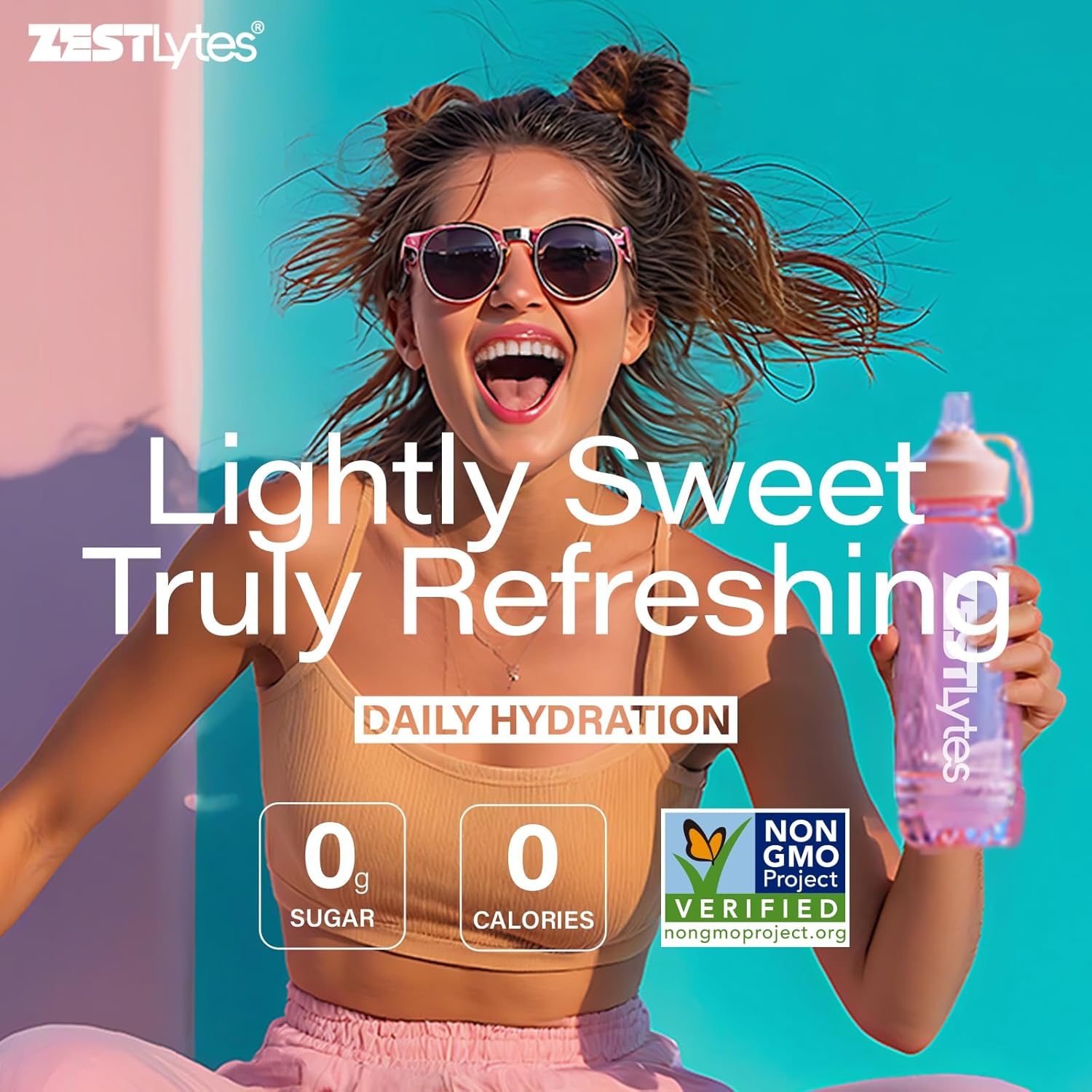 40 Sticks Low Sodium Sugar Free & 0 Calorie Electrolyte Hydration Packets | Lightly Sweet Electrolyte Powder Drink Mix, Liquid Daily IV Flavors Lemon Orange Peach Grapefruit