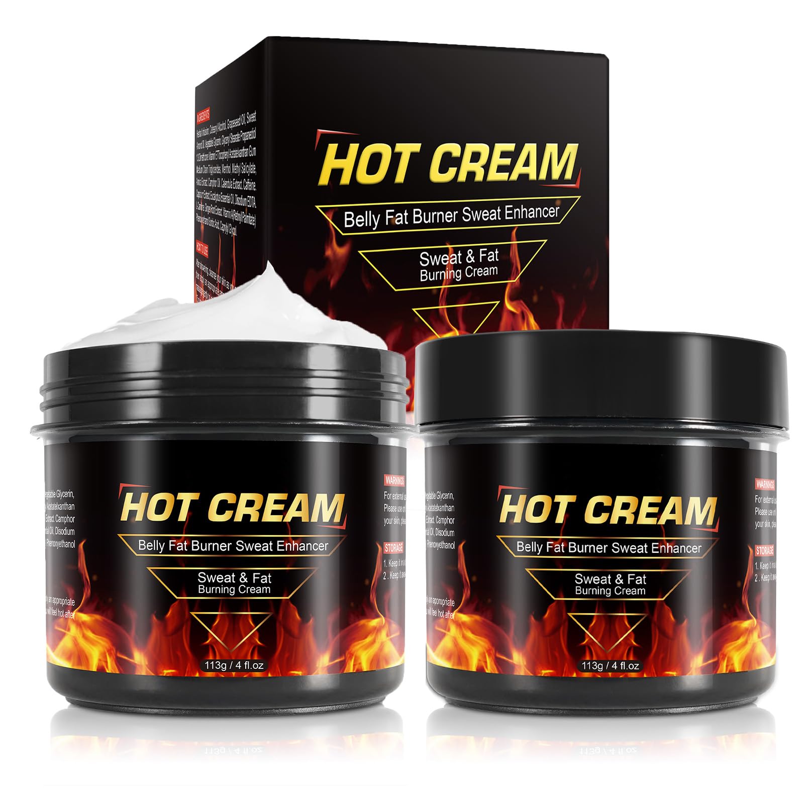 Sweat Cream for Skin, Natural Workout Enhaner Promotes Circulation for Targeted Areas, Support Muscle Warm-up & Skin Tightening, Enhance Exercise Effectiveness, Hot Swaet Cream for Women & Men