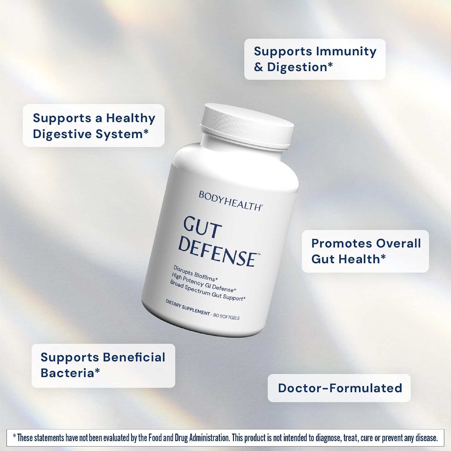 BodyHealth Gut Defense with PerfectAmino, Gut Health Support for Women and Men, GI Support Supplement - 90 Softgels