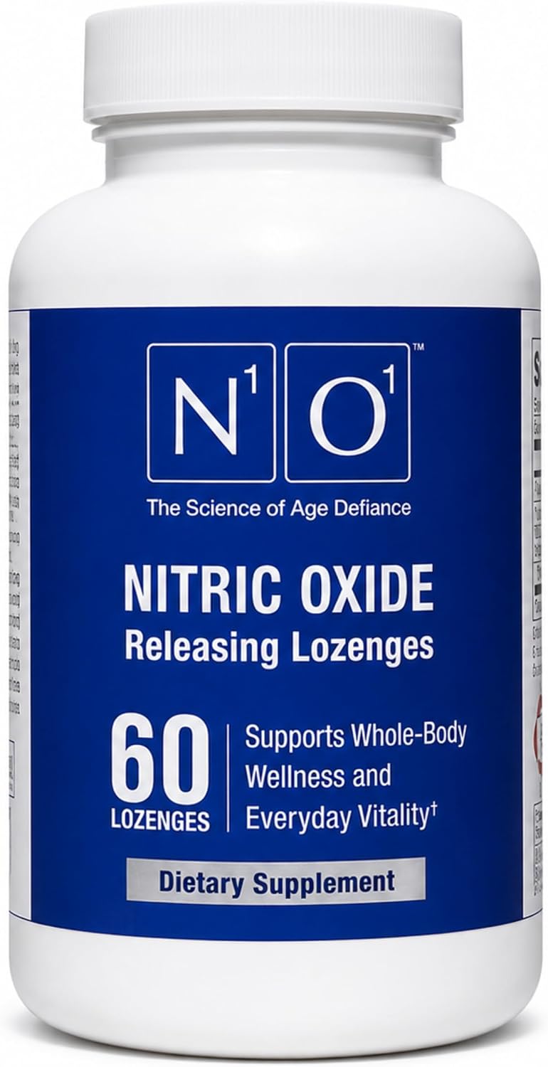 N1O1 Nitric Oxide Lozenges Supplement, 120 Count, 60-Day Supply | Developed by Dr. Nathan S. Bryan; Orange Flavor; Dissolvable Lozenges; Daily Nitric Oxide Support