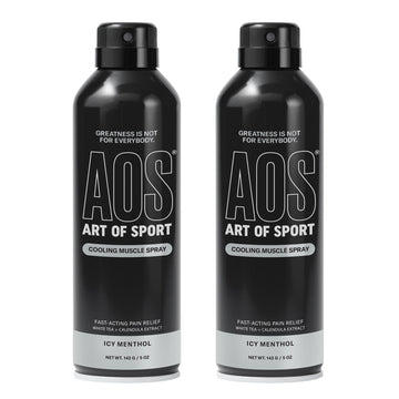 Art of Sport Muscle Relief Spray for Men – Cooling Menthol Pain Relief for Sore Muscles & Joints – Back, Neck, Knee, Shoulder, Hip – Fast-Acting Body Spray – Made for Athletes – 5 fl oz (2-Pack) Art of SportBuy Supplements Australia