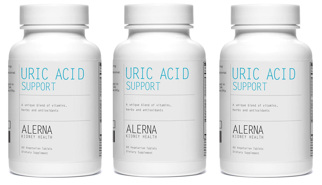 Alerna Kidney Health Uric Acid Support Supplement – Tart Cherry, Celery Seed, Turmeric, Quercetin – 60 Vegetarian Tablets (Pack of 3) Alerna Kidney HealthBuy Supplements Australia