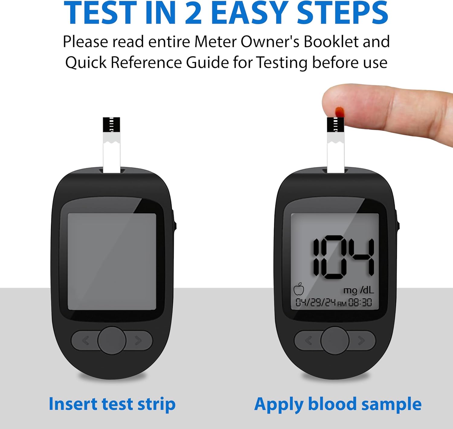 TRUENESS Blood Glucose Test Strips, 50 Count | Blood Glucose Test Strips Compatible with TRUENESS Family of Self Monitoring Blood Glucose Meters, Fast 5 Second Results