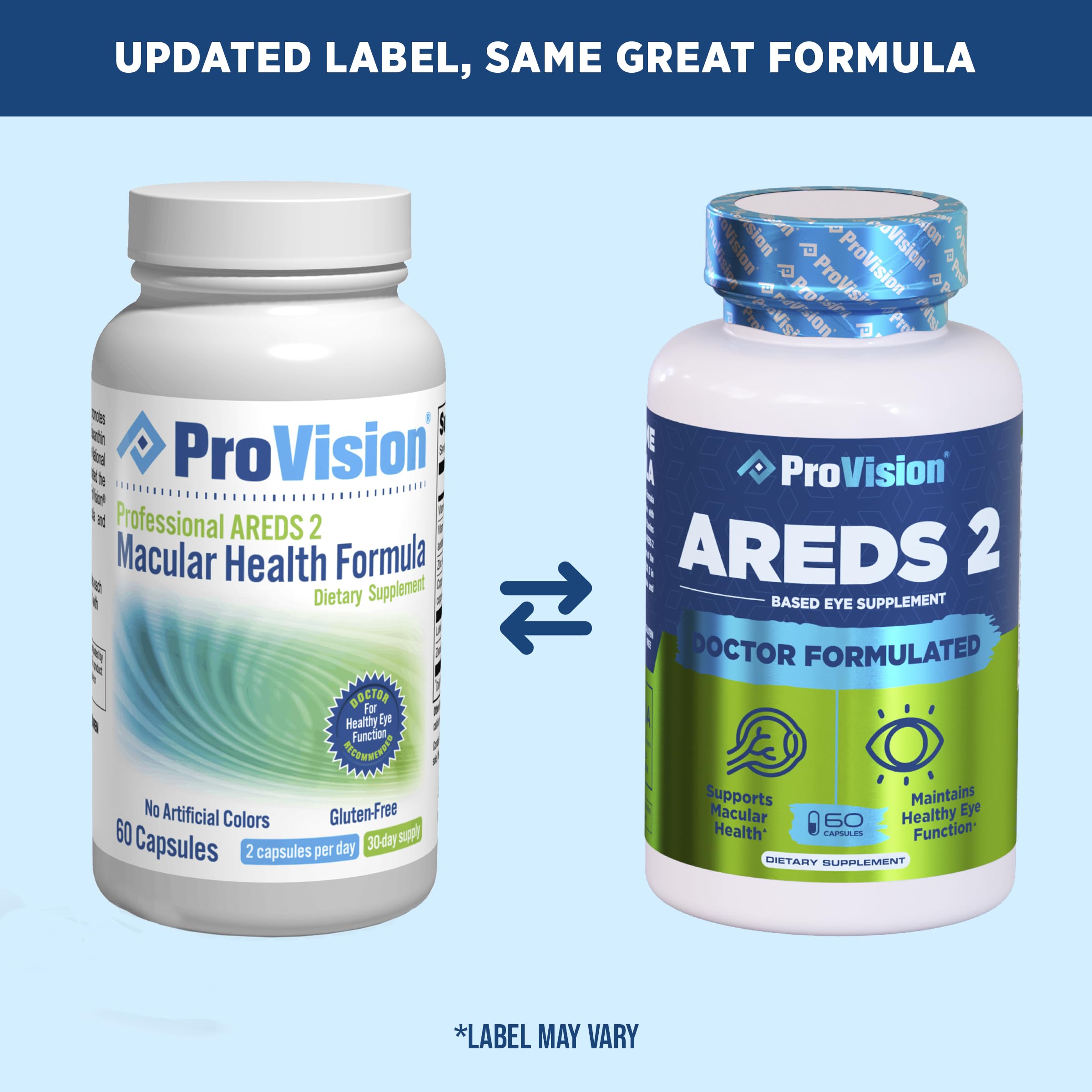 Provision AREDS 2 Eye Vitamins - Enhance Vision Supplements - Lutein Zeaxanthin Vision Complex - 60 Eye Supplement Capsules ProVisionBuy Supplements Australia