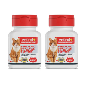 Antinol Plus, Mobility, Hip, and Joint Supplement for Cats, Green-Lipped Mussels and Krill Oil - Cat Joint Supplement, 60 Soft Gels AntinolBuy Supplements Australia