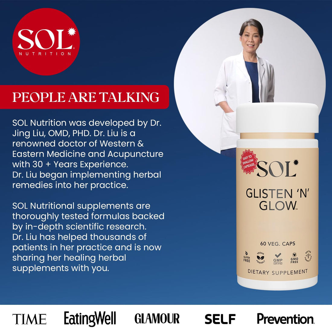 Sol Nutrition Glisten ‘N’ Glow Supplement: Skin Vitamins for Women – Biotin, Collagen & Skin-Loving Vitamins A, B, C, E for Clear Complexion & Youthful Glow, 60 Easy to Swallow Capsules Sol NutritionBuy Supplements Australia