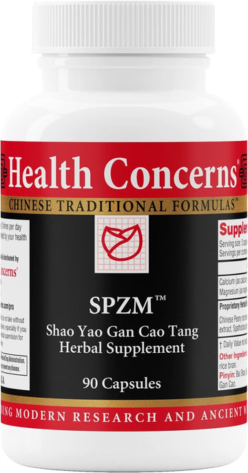 Health Concerns SPZM – Herbal Muscle Cramp Relief & Upper Body Spasm Support – Trigeminial & Intercostal Neuralgia Aid – Blood Circulation & Nerve Comfort – Chinese Herbal Formula – 90 Capsules