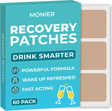 Recovery Patches 60 Pack - Wake Up Refreshed & Energized | Natural Ingredients Recovery Stickers, Skin-Friendly & Waterproof, Apply Before Drinking, Enhanced Morning Formula