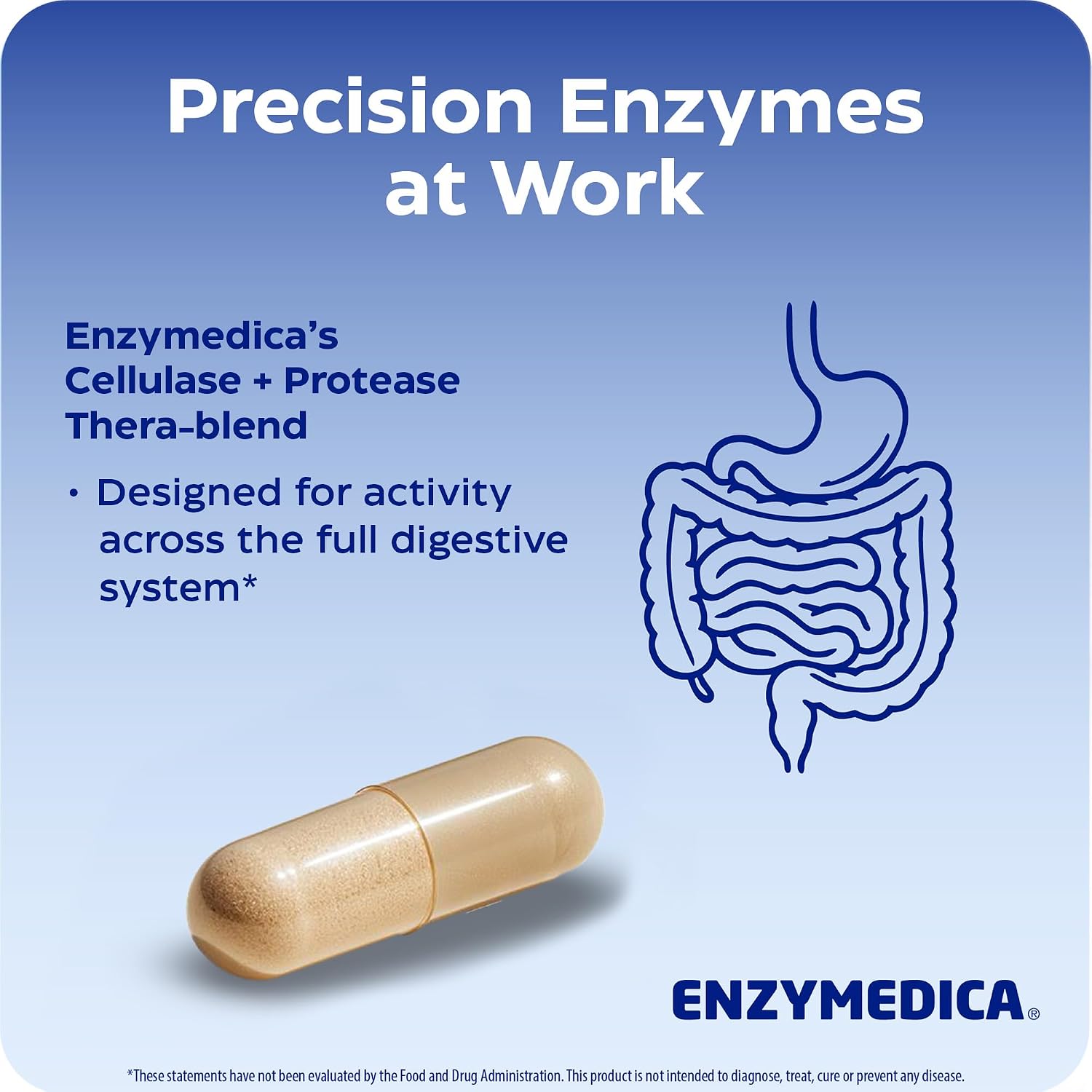 Enzymedica Candidase, Enzymes for Gentle Cleansing Support for Men & Women, Blended for Gut & Microbiome Health with Cellulase and Protease, 42 Count